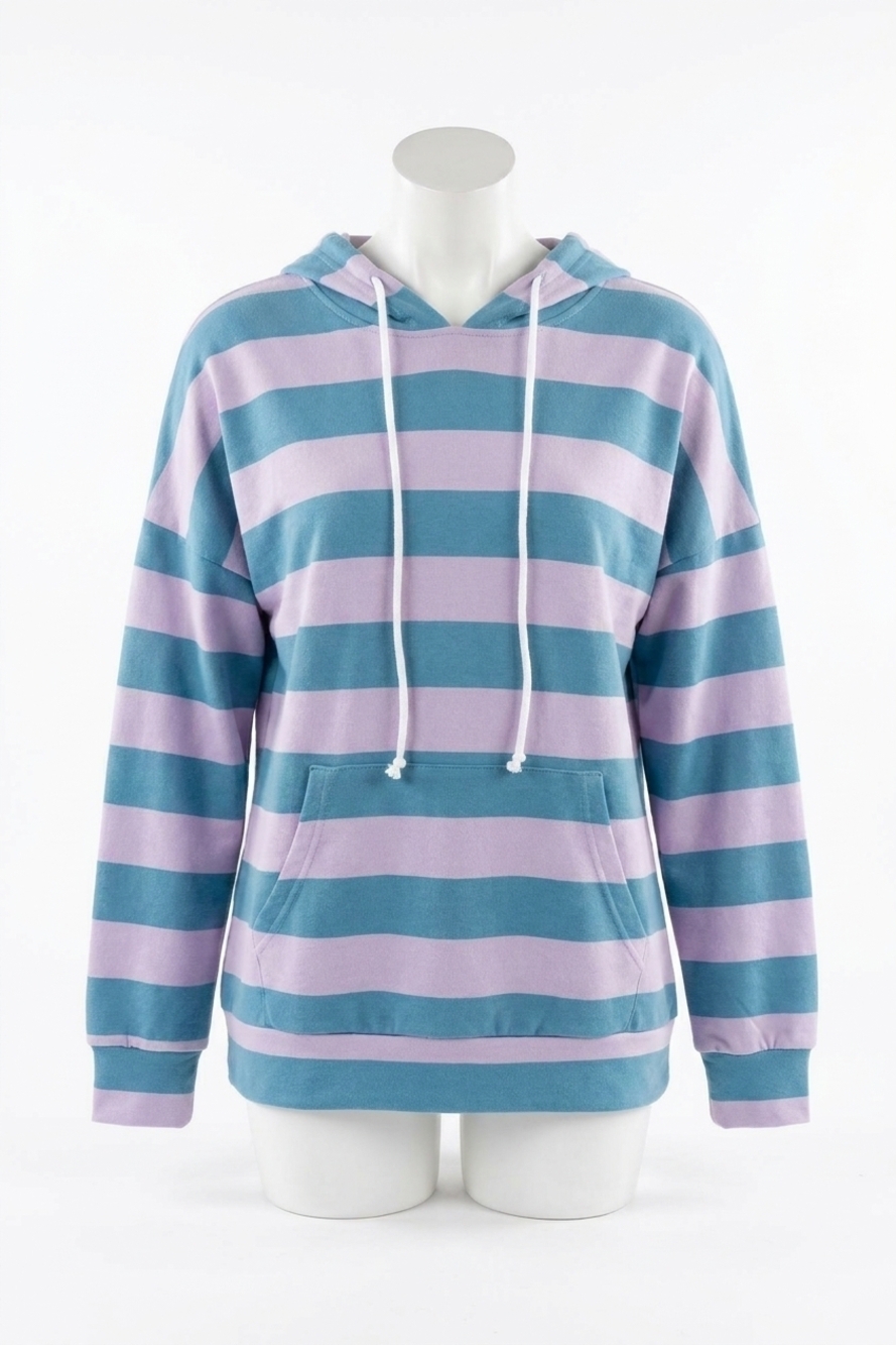 NEW MICHELLE MAE mayley long sleeve hoodie in multi